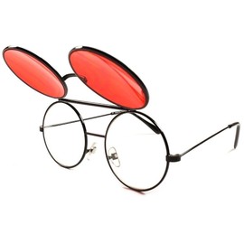 KISS Vintage Retro Mens Womens Django Lennon Flip Up Lens Round Sunglasses