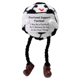 TOYMIS Positive Football Knitted Doll, Black White Crochet Football Plush Toy with Encouragement Card, Cheerful Crochet Toy for Children's Friends, Birthday Decoration
