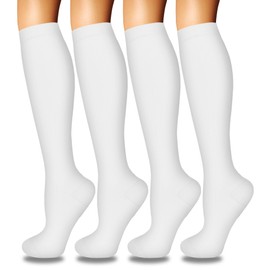 4 pares de calcetines de compresión para mujer, el mejor apoyo para enfermeras, correr, atletismo, viajes, L-XL