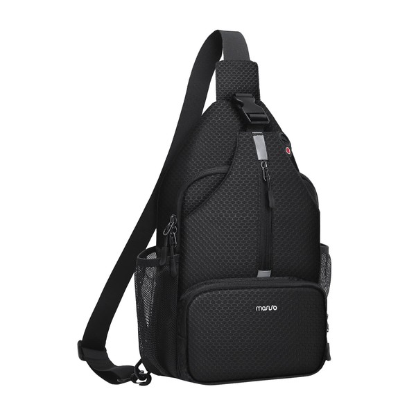 MOSISO Sling Backpack, Lightweight Crossbody Bag with Front Raised Pocket