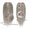 Uaismewow Hair Toppers for Women Light Grey Remy Hair Toppers