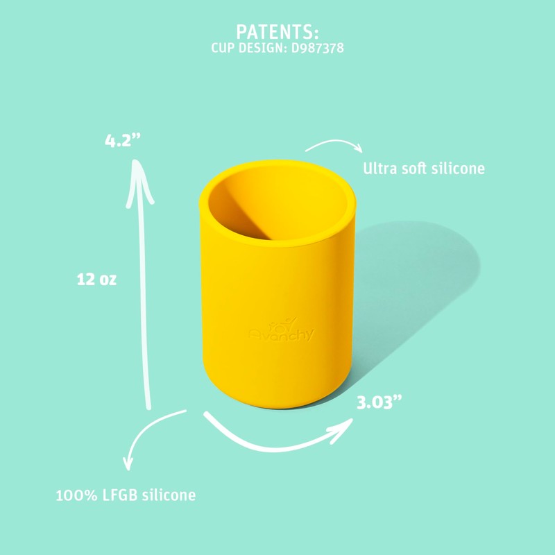 Avanchy Silicone Training Cup – 12 oz Open Cup for