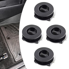 Dogary 4 PCS Automobile Carpet Fixing Clips, Car Floor Mat Clips Safety Non-Slip Fastener Accessories, Plastic Double-Layer Twist-Lock Hook-and-Loop Structure, Suitable for Most Car Models (Black)
