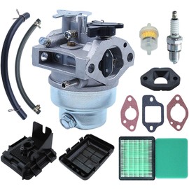 Carburettor and Air Filter Kit for Honda GCV 160 Series, ADEFOL Carburettor with Air Filter & Spark Plug & Gasket & Housing & Fuel Filter Accessories GCV160 Lawn Mower Replacement Parts