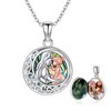 MEDWISE Mother Daughter Locket Necklace 925 Sterling Silver Celtic Locket