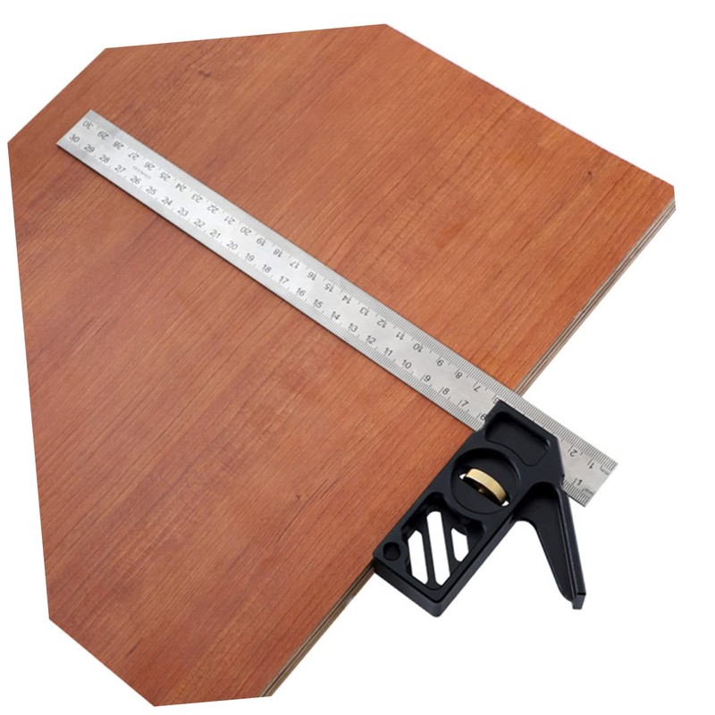 jojofuny Carpentry Combinations Square Woodworking Tool 45° 90° Limiter Easy