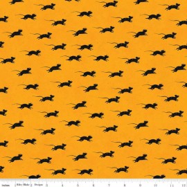Riley Blake Blind Mice Orange - Goose Tales - J. Wecker Frisch for Riley Blake Cotton Fabric - By the Half-Yard
