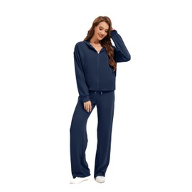 Sixstar Women 2 Piece Sets Sweatsuit Long Sleeve Hoodie Tracksuit Travel Outfits Joggers Sweatpants Matching Sets