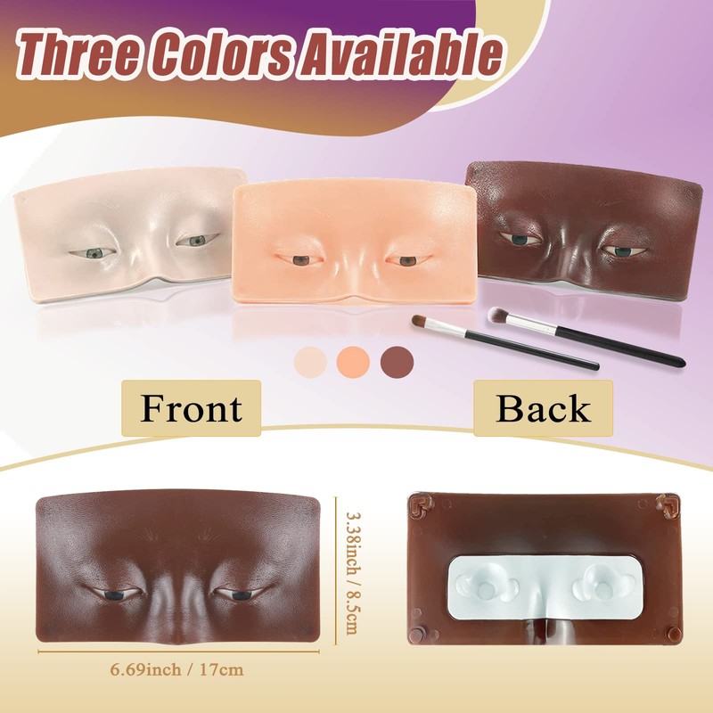 Silicone Makeup Practice Board - Face & Eyes Mannequin for