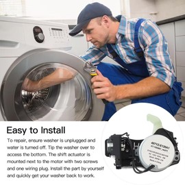 W10913953 W10815026 Washer Shift Actuator Replacement for Kenmore Maytag Whirlpool Replaces 50SM21-1-221B, ITW4771EW0, MVWC416FW0, WTW4915EW1, 11022242511, 11022352511, 11022532512