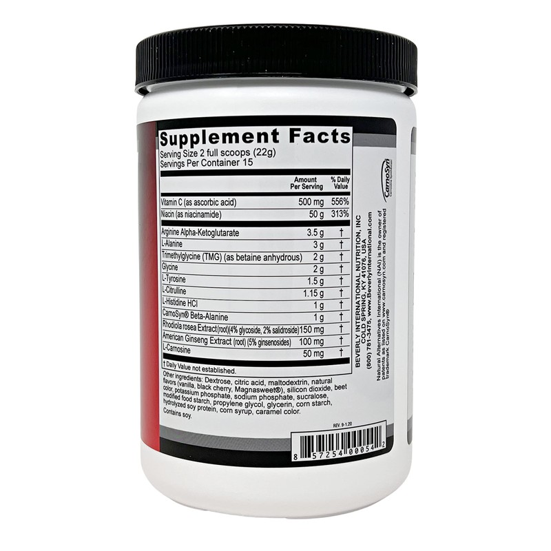 Beverly International Up-Lift Stimulant Free 330 grams. Workout Energy Drink