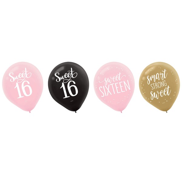 Latex Balloons Package - Sweet Sixteen - 15pkg