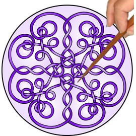 Mandalynths Purple Celtic Twists Mindfulness Art for Stress, Anxiety and Attention Management