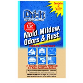 Dri-It MA-2-125-A Moisture Absorber with Disposable Peel and Stick Backing in a Twin-Pack , Blue