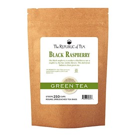 The Republic of Tea Black Raspberry Green Tea Bags, 250 Tea Bag Bulk