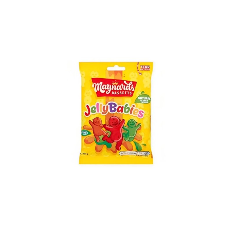 Maynards Bassetts Jelly Babies Sweets Bag 165g (Pack Of 12)