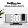 Projection Digital Alarm Clock USB Charging Automatic Dimming LED Mirror