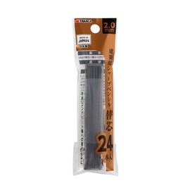 Takagi Building Mechanical Pencil Refills, 24 Pieces, 0.08 inches (2.0 mm), HB, Black