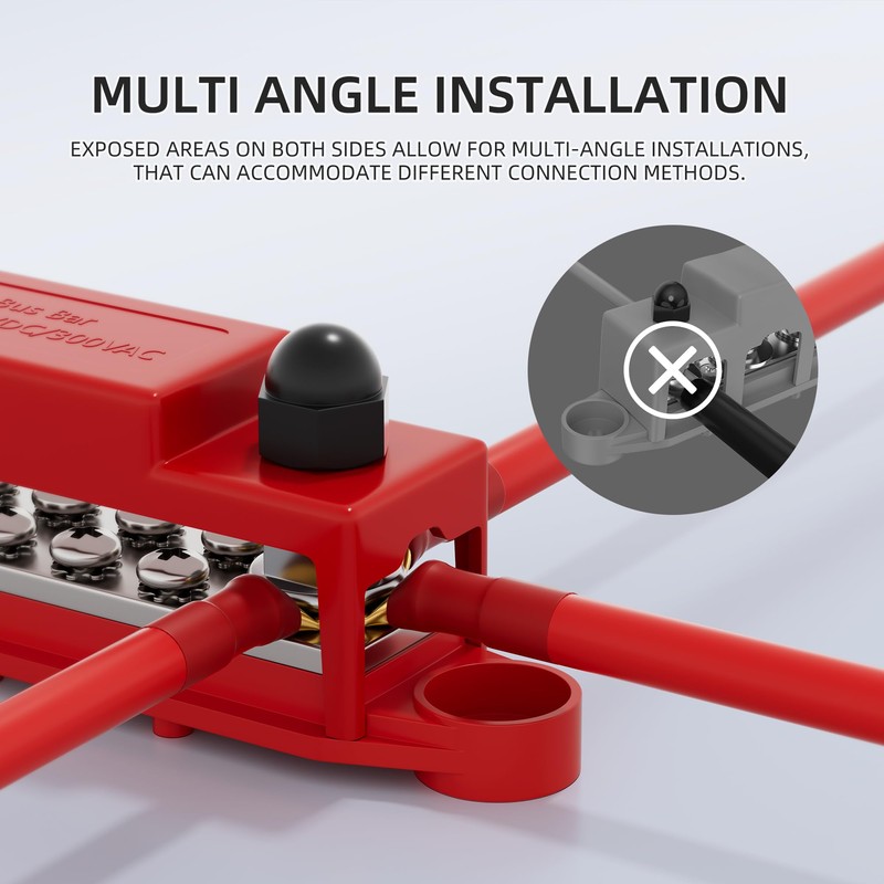 RVBOATPAT Bus Bar 12V 275A Power Distribution Block 2 x