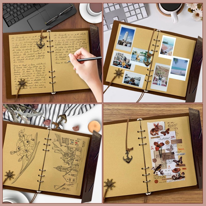 Joy & Inspiration PU Leather Notebook A5 Dark Brown Refillable