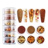 Thanksgiving Maple Leaf Glitter Nails Art Sequins 3D Fall Maple