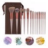 Set 13 Brochas De Maquillaje Profesional Juego De Brochas Color