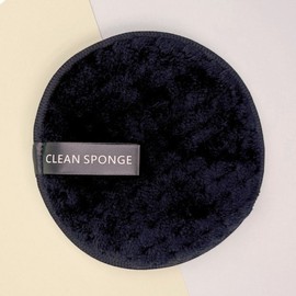 12cm Microfiber Round Cleansing Pad (Cotton Pad Replacement) Black 6ea