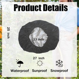 Hose Cover - Garden Hose Reel Cover for Wall Mounted Hose (Fits 5/8" x 50-100ft), Waterproof, Sunproof, Dustproof, Heavy Duty Oxford Fabric, Protect & Extend Life, for Garden