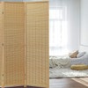 Corelax Room Divider Privacy Screen with Natural Bamboo,6 Panel Folding