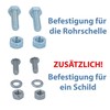 Kleberio® 1 Pipe Clamps DN60 (Borehole Distance 50-100 mm) Galvanised