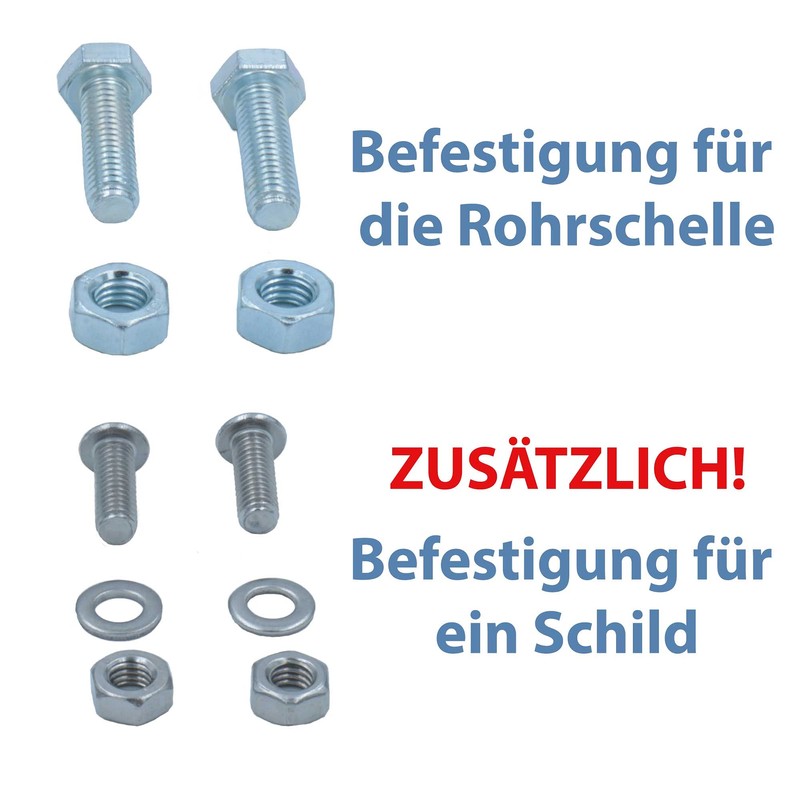 Kleberio® 1 Pipe Clamps DN60 (Borehole Distance 50-100 mm) Galvanised