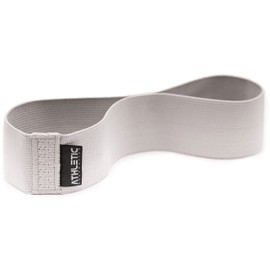 ATHLETIC AESTHETICS Premium Fabric Fitness Bands [Textile Fitness Band (Grey) Single & as a Set + Bag and Video Course] Mini Band Fitness Band Training Band - Sports Bands Resistance Bands for Booty