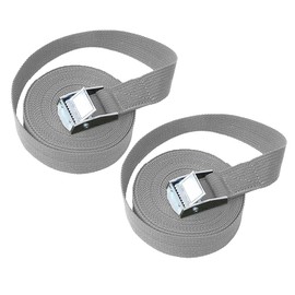 Dreneco Luggage Straps, 2 Pack Ratchet Tie Down Straps, Adjustable Cargo Straps Ratchet Straps for Motorcycle, Cargo, Trucks, Trailer, Luggage, 250kg Loading Capacity (1M, Grey)