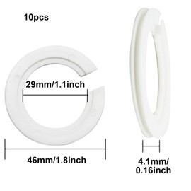 10 Pack E27 to E14/B22 Plastic Lamp Shade Ring Converter, Screw Lamp Shades Reducer Washer E27 Lamp Ring, 42mm to 29mm Light Shade Adapter with Duplex Ring Fitting, White