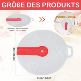 Splash Guard, Mixing Bowl with Splash Guard, Prevents Whipped Cream Egg Cream Whipping Splashing, Splash Guard Lid Splash Guard Mixing Bowl for Cream Whipping Container, 31 cm