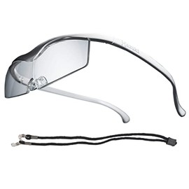 Hazuki Magnifier Compact, 1.6x, Clear Lens (9 Colors in Total) with Neck Strap and Neck Hanging (White) Birthday Gift