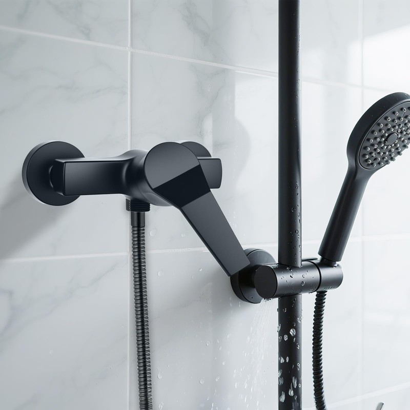 YYTECH Shower Mixer Tap Single Lever Shower Wall Mounted Surface-Mounted