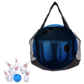 NICENEEDED Bowling Ball Bag for Single Ball, Bowling Ball Tote for Men and Women, Single Bowling Ball Bag Add-On Padded Bowling Tote Bag with Padded Handle for Easy Carrying