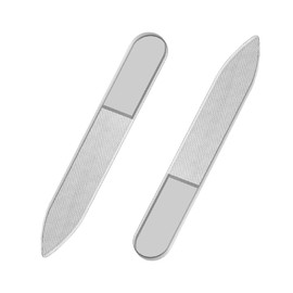 Crystal Glass Nail Files, 2 Pieces Professional Nano Nail Polisher with Protective Case, Salon Manicure Tools for Shaping Natural and False Nails, Pointed