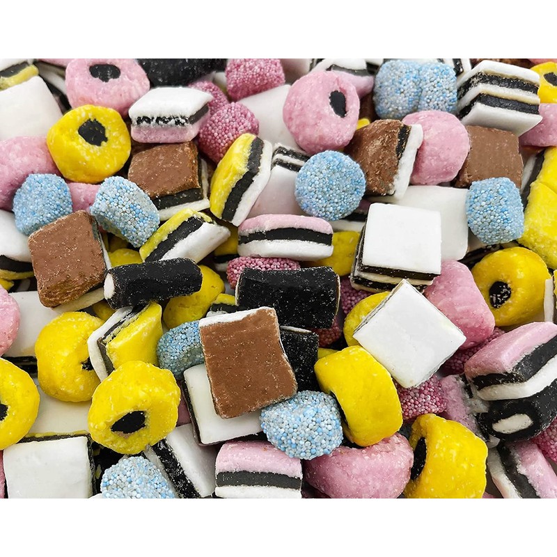 Bayside Candy English Licorice Allsorts Candy, Assorted Flavors (1LB)