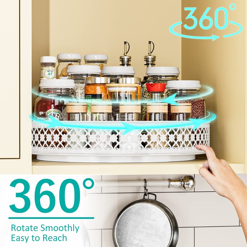 Ovicar Lazy Susan Turntable Organizer - 13 inch Rotating Spice