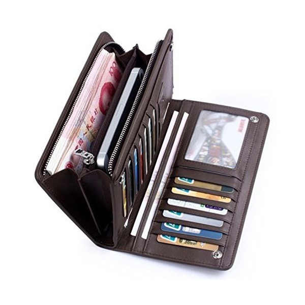 Rswsp Minimalist Leather Bifold Wallet for Men Business Casual Card