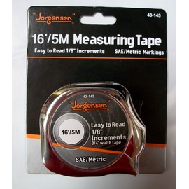Easy to Read Tape Measures - 5m/16' tape measure 3/4"wide chrome plated