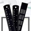 2 Pcs 30cm&15cm Metal Ruler, Stainless Steel Ruler Black Metal