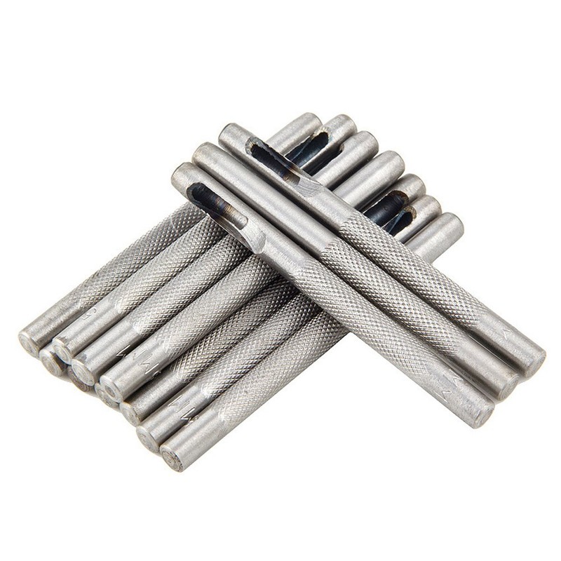 Honbay Leathercraft 7PCS Hollow Leather Hole Punch Round Hole Punch