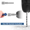 Etauwe 1/4" x 6" Blue Hex Head Concrete Screw Anchor