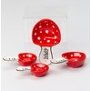 Fine Ceramic Woodland Red Fairy Mushroom Measuring Spoons Set of