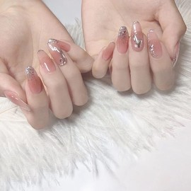 Nail Tips, Cute, Elegance, Long Fake Nails, For Parties, After-parties, School Entrance Ceremonies, Graduation Ceremonies, Coming of Age Ceremonies, Fireworks Displays, Photos, False Nails