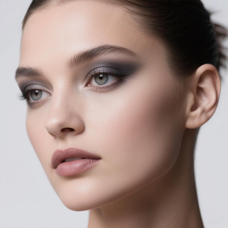 DE'LANCI Eyeshadow Palette Matte Gray & Black Smokey Eyes -