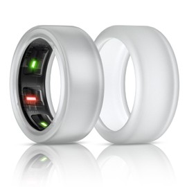 BandSmith Silicone Ring Protector, Elastic Case for Oura Ring Gen 4/3 during Workouts - Patent Protected (Transparent, M for 11/12/13)